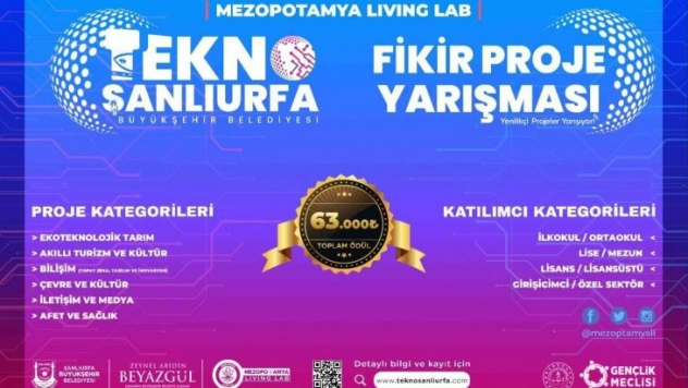 Şanlıurfa'da 63 TL ödüllü proje yarışması