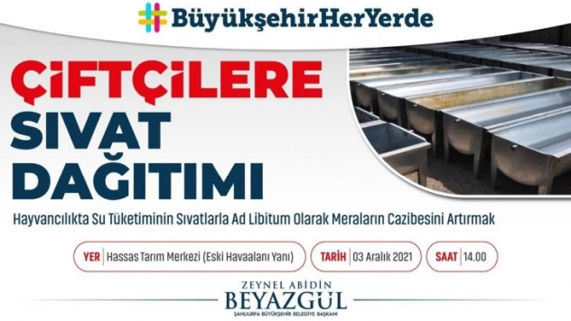 Şanlıurfa'da çiftçilere suluk desteği yapılacak