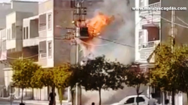 Şanlıurfa'da patlayan elektrik trafosu korku saçtı