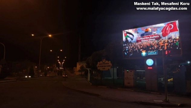 Şanlıurfa'daki bilboardlardan Kudüs'e destek