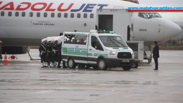 Şehit Turan'ın naaşı memleketi Elazığ'a getirildi