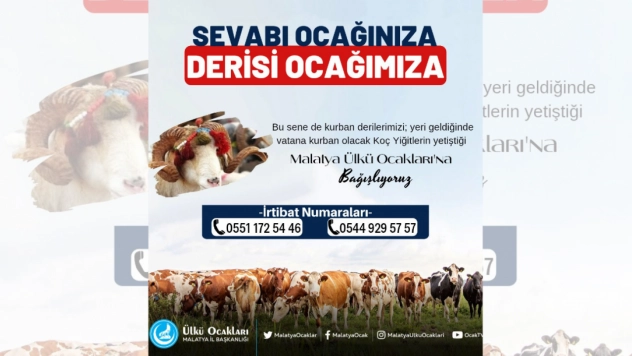 'Sevabı Ocağınıza, Derisi Ocağımıza' Çağrısı: Ülkü Ocakları'ndan Kurban Derisi Dayanışması