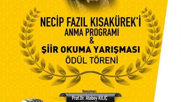 Şiir Okuma Yarışması Ödül Töreni 31 Mayıs'ta yapılacak