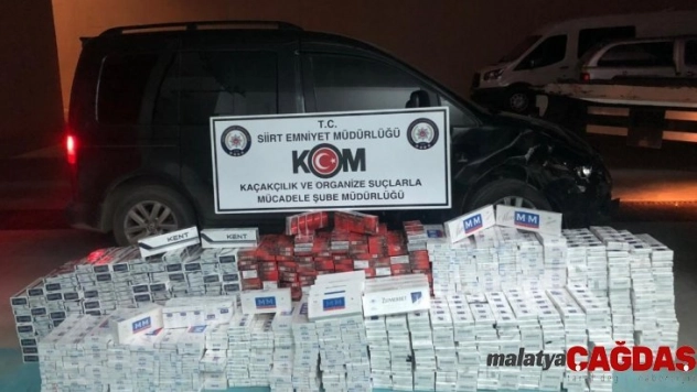 Siirt'te 7 bin 150 paket kaçak sigara ele geçirildi