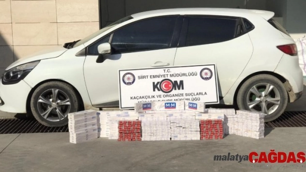 Siirt'te bin 540 paket kaçak sigara ele geçirildi