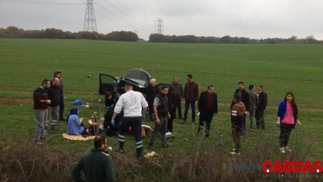 Silivri'de otomobil takla attı: 7 yaralı