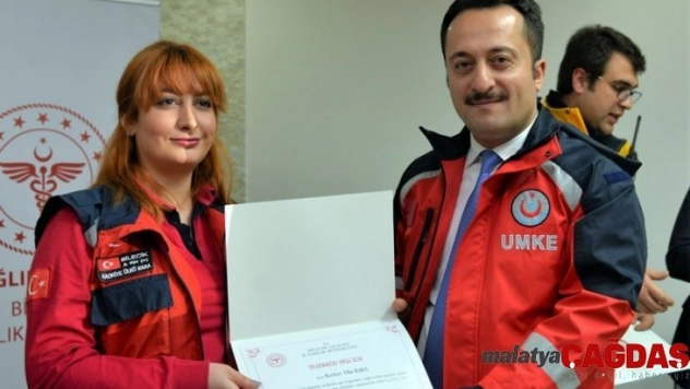 Sınırda görev alan sağlık personeline teşekkür belgesi