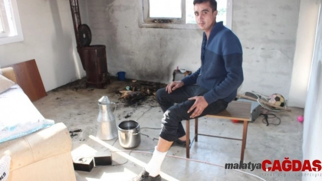 Soba bomba gibi patladı: 2 yaralı