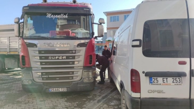 Soğuk araçları dondurdu