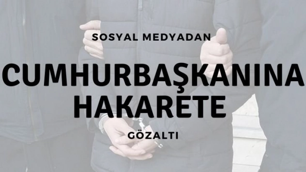 Sosyal medyadan Cumhurbaşkanına hakarete gözaltı