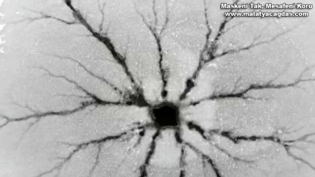 Sülüklü Göl buz tuttu, drone ile görüntülendi