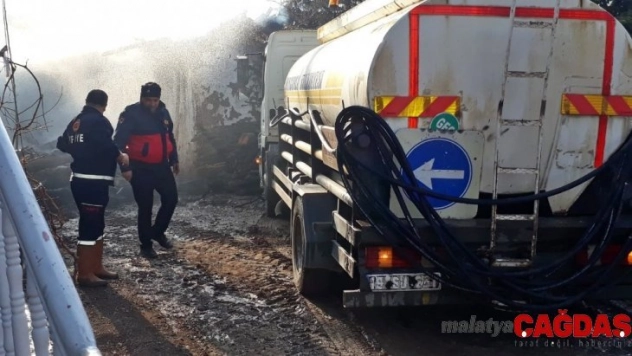 Sungurlu'da samanlık yangını