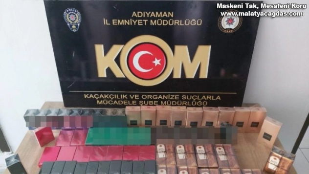 Şüpheli şahsın üzerinden kaçak parfüm çıktı
