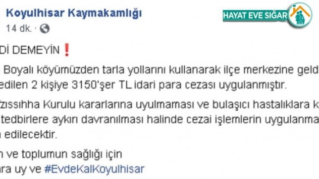 Tarla yolundan ilçe merkezine gittiler, cezayı yediler