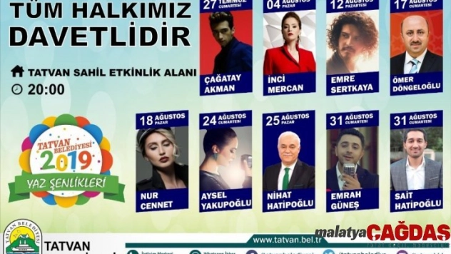 Tatvan belediyesi yaz şenlikleri başlıyor