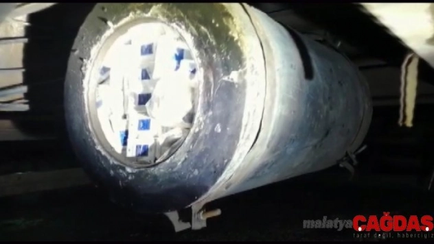 Tırın hava tüpü ve su deposundan kaçak sigara çıktı