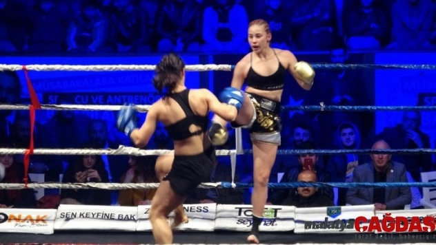 Tokat'ta nefesleri kesen kick boks gecesi