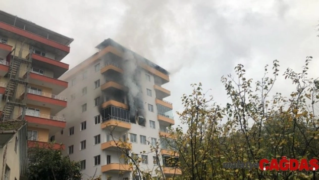 Trabzon'da korkutan yangın