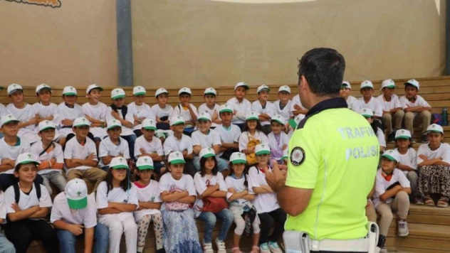 Trafik eğitim parkında eğitimler devam ediyor