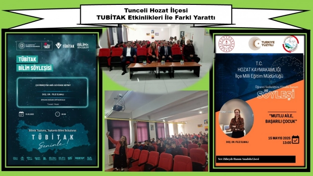 Tunceli Hozat İlçesi TUBİTAK Etkinlikleri İle Fark Yarattı