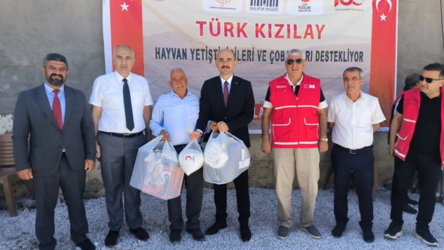 Türk Kızılay'dan Doğanşehir'de Hayvan Yetiştiricilerine Destek