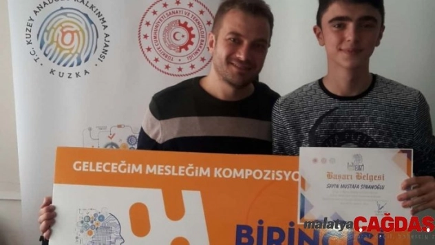 Türkelili öğrenciden kompozisyon yarışmasında il birinciliği