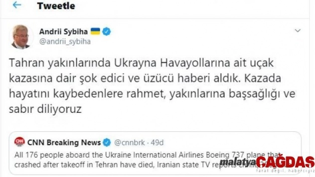 Ukrayna Büyükelçisinden uçak kazasına ilişkin açıklama