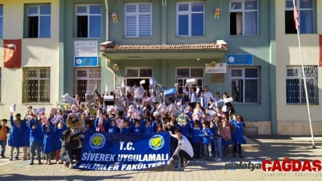 Üniversite öğrencilerinden ilkokul öğrencilerine destek