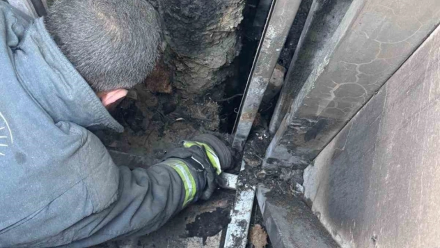 Van'da çatı yangını