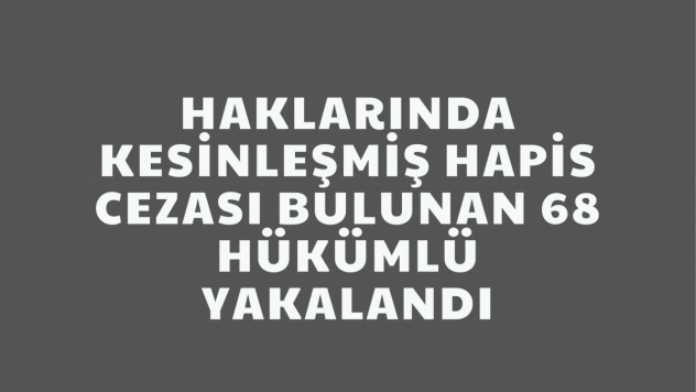 Van'da haklarında kesinleşmiş hapis cezası bulunan 68 hükümlü yakalandı