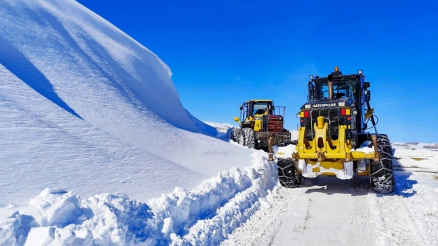Kardan dolayı kapanan 625 yoldan 586'sı açıldı