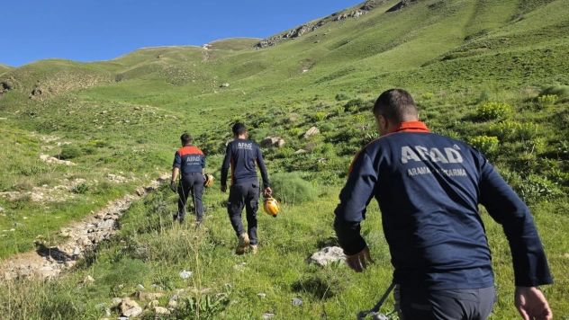 Van'da kayalık alanda mahsur kalan kişi için ekipler seferber oldu