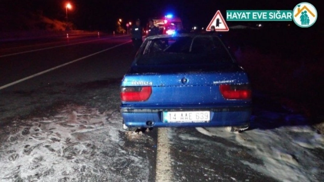 Yanan otomobil kullanılmaz hale geldi