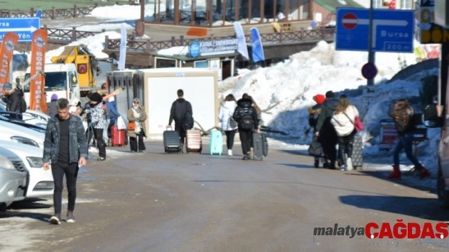 Yarı yıl tatili başladı, ancak Uludağ'a ilk gün ilgi az