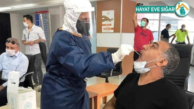 Maç öncesi korona virüs testi yapıldı