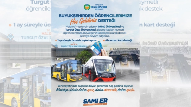 Yeni Öğrencilere ''Hoş Geldiniz'' Kartı ve Ücretsiz Ulaşım