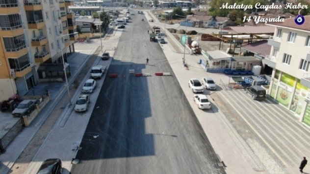 Yeni yol modern bir görünüme kavuşuyor