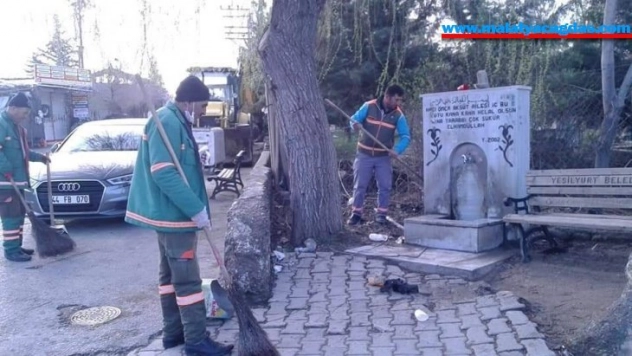 Yeşilyurt'ta mahaller dezenfekte ediliyor