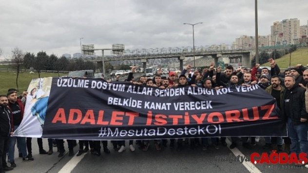 Yoğun bakımda hayat mücadelesi veren arkadaşları için TEM'i kapattılar