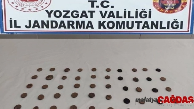 Yozgat'ta 50 adet sikke ele geçirildi