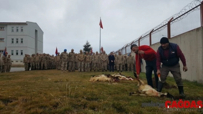 'Kıran-8 Sehi Ormanları' operasyonuna katılan askerler için kurban kesildi