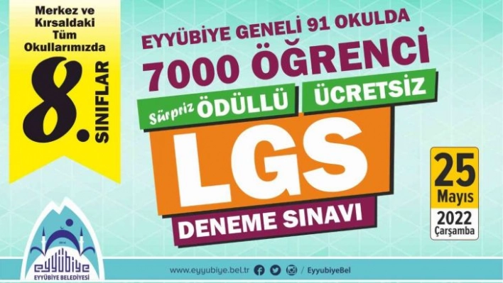 7 bin öğrenci ödüllü LGS deneme sınavında ter dökecek