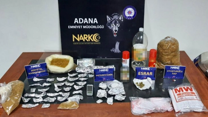 Adana'da 10 kilo 682 gram esrar ele geçirildi