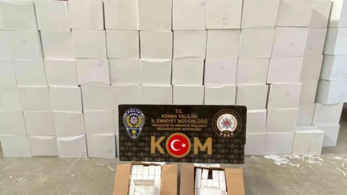 Adana'da 39 milyon 260 bin kaçak makaron ele geçirildi