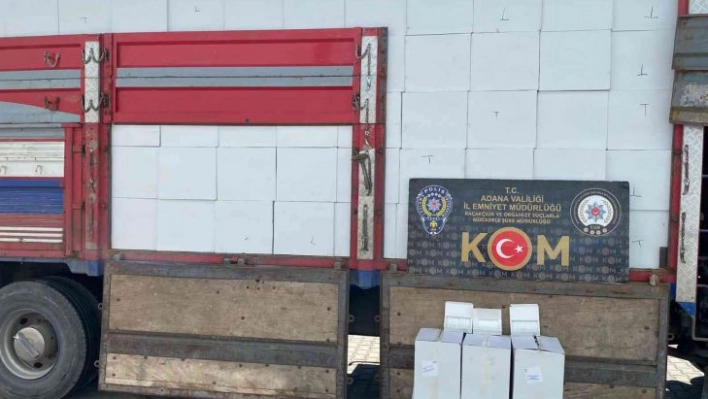 Adana'da 9 milyon 430 bin adet kaçak makaron ele geçirildi