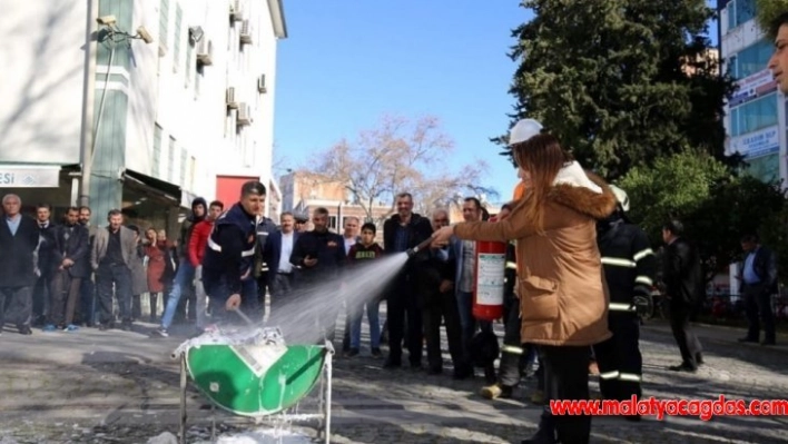 Adıyaman belediyesinde deprem tatbikatı