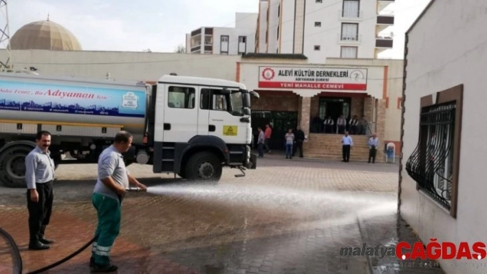 Adıyaman'da cem evi ve taziye evlerinde bahar temizliği