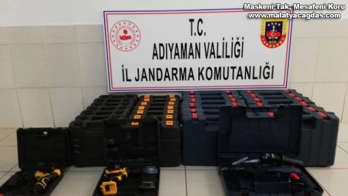 Adıyaman'da faturasız 30 adet matkap ele geçirildi