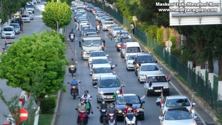 Adıyaman'da, Kudüs konvoyu düzenlendi