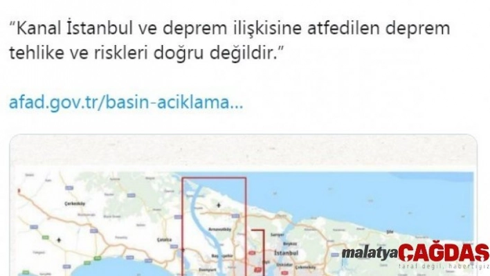 AFAD: 'Kanal İstanbul ve deprem ilişkisine atfedilen deprem tehlike ve riskleri doğru değildir'